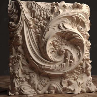 Patterns and decorations stl fabric 2 3d model